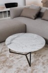 Stolik kawowy okrągły V1  ø 80 cm  blat marmurowy