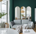 LUSTRO OWALNE W WĄSKIEJ ZŁOTEJ RAMIE (duże)