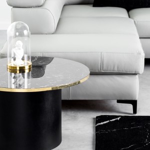 Stolik kawowy ø 80  Sensual No 8 z mosiężną blendą