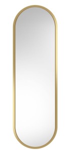 LUSTRO OWALNE W ZŁOTEJ RAMIE na wymiar (duże)