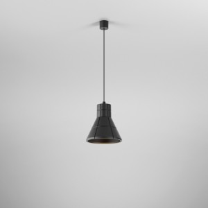 AQF FLARED cast E27 suspended czarna